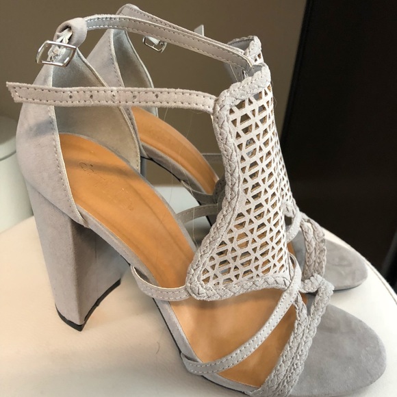 Charlotte Russe Shoes - Super cute woven gray wedges❕❕❕